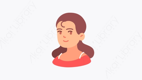 图片素材-018女孩 girl扁平MG卡通人形元素图标