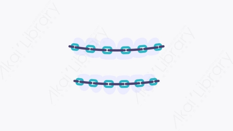 图片素材-022牙齿矫正 orthodontic扁平MG卡通牙科元素图标