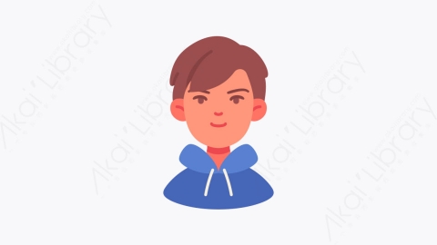 图片素材-022学生 student扁平MG卡通职业与人形元素图标