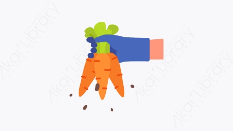 图片素材-023胡萝卜 carrots扁平MG卡通农业元素图标