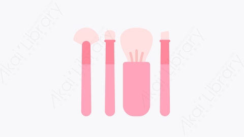 图片素材-023化妆刷 makeup brushes扁平MG卡通美容化妆品元素图标