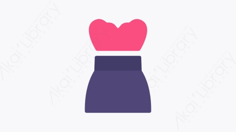 图片素材-023露肩连衣裙 strapless dress扁平MG卡通衣服和衣服元素图标2