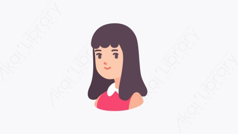 图片素材-024女孩 girl扁平MG卡通人形元素图标