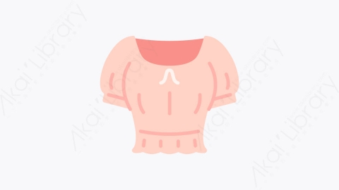 图片素材-026露脐装 crop top扁平MG卡通衣服和衣服元素图标