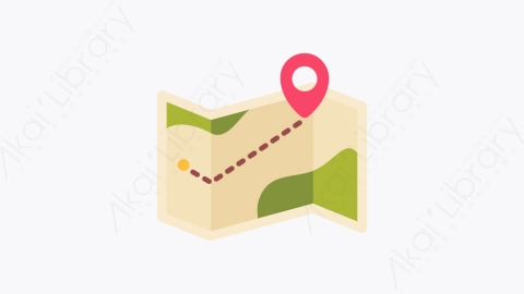 图片素材-027地图 map扁平MG卡通露营元素图标