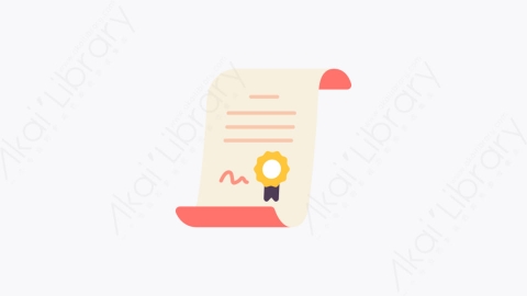 图片素材-028文凭 diploma扁平MG卡通教育和学校的元素图标