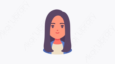 图片素材-029女商人 businesswoman扁平MG卡通职业与人形元素图标2