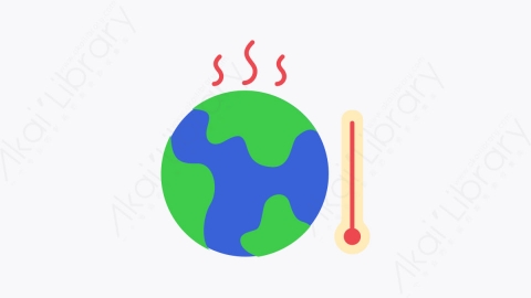 图片素材-029全球变暖 global warming扁平MG卡通去生态元素图标