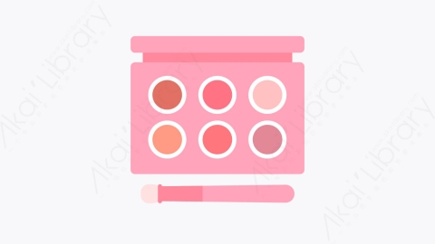 图片素材-029化妆盘 makeup palette扁平MG卡通美容化妆品元素图标