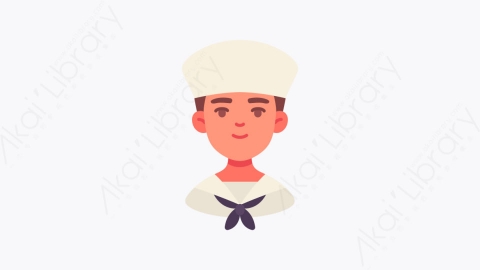 图片素材-029水手 sailor扁平MG卡通职业与人形元素图标