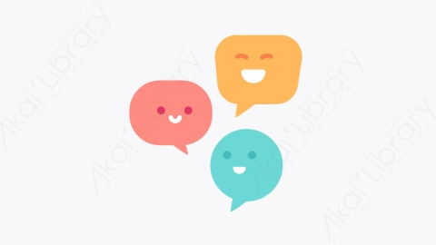 图片素材-030说话 talking扁平MG卡通自助元素图标