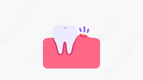图片素材-032牙龈炎 gingivitis扁平MG卡通牙科元素图标