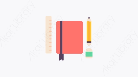 图片素材-032文具 stationery扁平MG卡通教育和学校的元素图标