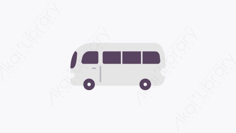 图片素材-033客车 bus扁平MG卡通交通元素图标