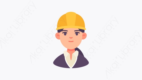 图片素材-033工程师 engineer扁平MG卡通职业与人形元素图标2