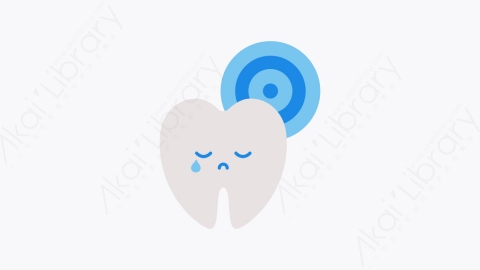 图片素材-033牙痛 toothache扁平MG卡通医疗元素图标