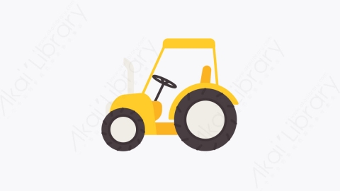 图片素材-034拖拉机 tractor扁平MG卡通农业元素图标