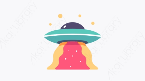 图片素材-034飞碟 ufo扁平MG卡通空间元素图标