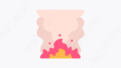 图片素材-035燃烧 burning扁平MG卡通空气污染元素图标