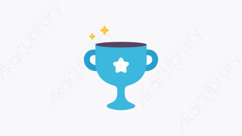 图片素材-035奖杯 trophy扁平MG卡通教育和学校的元素图标