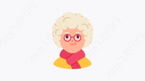 图片素材-036老人 elderly扁平MG卡通职业与人形元素图标2