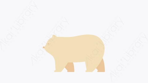 图片素材-036北极熊 polar bear扁平MG卡通动物元素图标