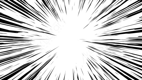 视频素材-速度线卡通手绘动漫抖动运动线条动画anime-04