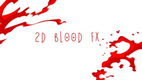 视频素材-69个卡通二维手绘鲜血喷溅特效-2d-blood-fx