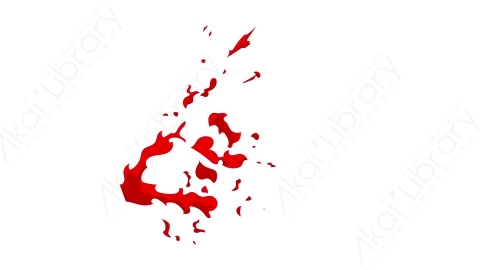 视频素材-卡通二维手绘鲜血喷溅特效Blood 01