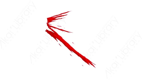 视频素材-卡通二维手绘鲜血喷溅特效Blood 10
