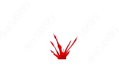 视频素材-卡通二维手绘鲜血喷溅特效Blood 17