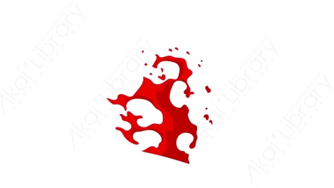 视频素材-卡通二维手绘鲜血喷溅特效Blood 39