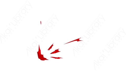 视频素材-卡通二维手绘鲜血喷溅特效Blood 46