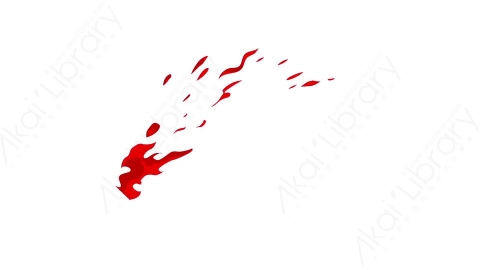 视频素材-卡通二维手绘鲜血喷溅特效Blood 57