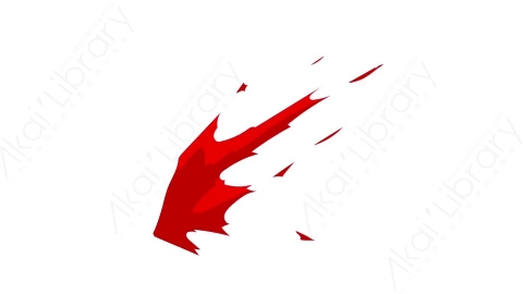 视频素材-卡通二维手绘鲜血喷溅特效Blood 61