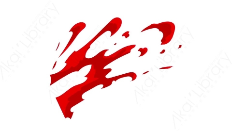视频素材-卡通二维手绘鲜血喷溅特效Blood 62