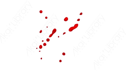 视频素材-卡通二维手绘鲜血喷溅特效Blood 63