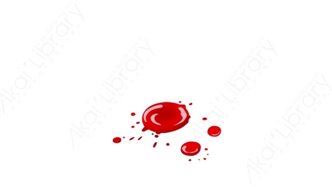 视频素材-卡通二维手绘鲜血喷溅特效Blood 66