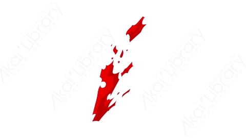 视频素材-卡通二维手绘鲜血喷溅特效Blood 67