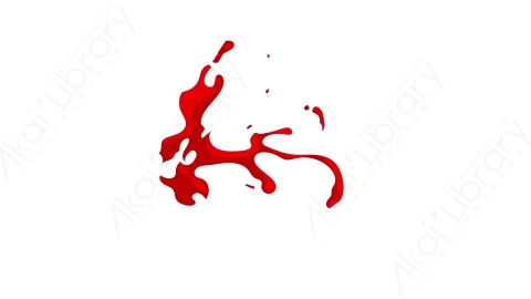 视频素材-卡通二维手绘鲜血喷溅特效Blood 68