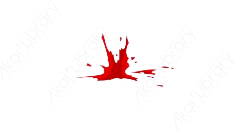 视频素材-卡通二维手绘鲜血喷溅特效Blood 69