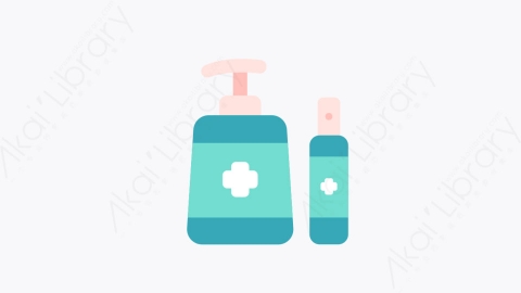 图片素材-002卫生用品 hygiene products扁平MG卡通冠状病毒COVID 19元素图标