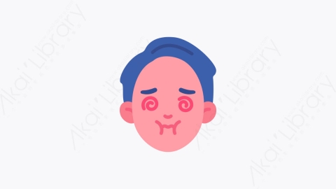图片素材-016呕吐 vomit扁平MG卡通冠状病毒COVID 19元素图标