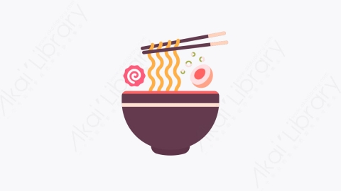 图片素材-003拉面 ramen扁平MG卡通食物和交付元素图标