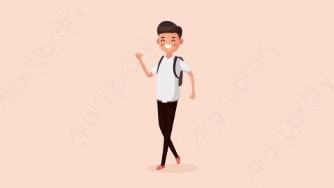 图片素材-学生做不同的动作2