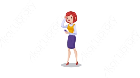 图片素材-做不同的动作的好女商人6