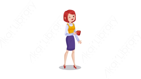 图片素材-做不同的动作的好女商人7