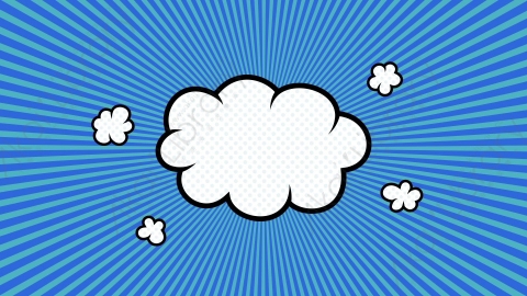 视频素材-（4K）卡通动漫蓝色速度线graphic-poof-loopable