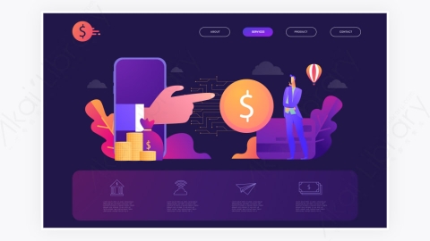 图片素材-网上银行现代平面设计概念