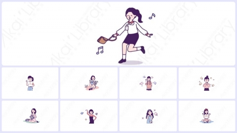 视频素材-可爱卡通男生女生动态表情包_01